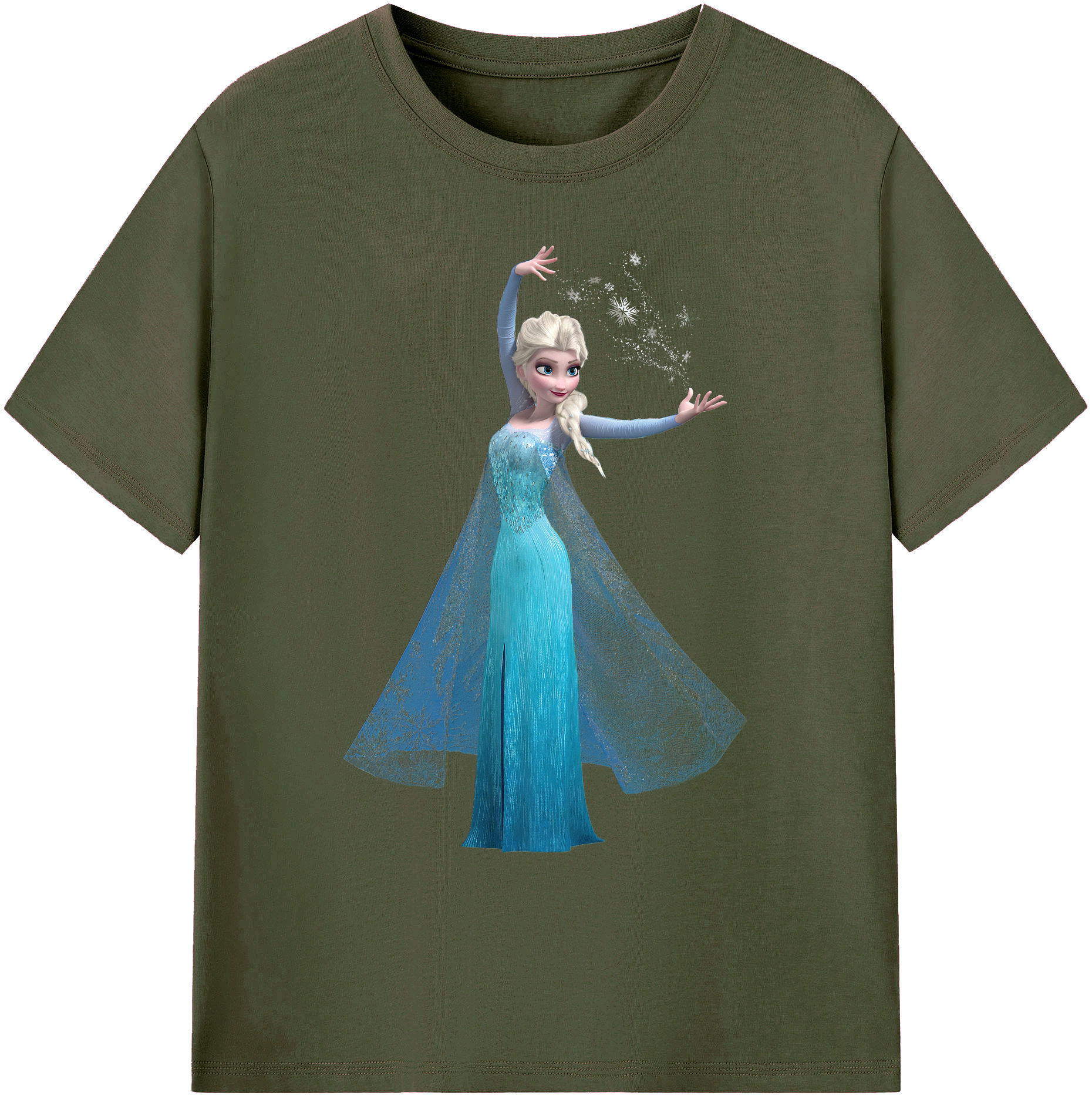 （画像用） アナと雪の女王 アンナ エルサ Frozen Anna Elsa 綿100％ メンズ半袖Tシャツ｜肌触りやわらか＆通気性